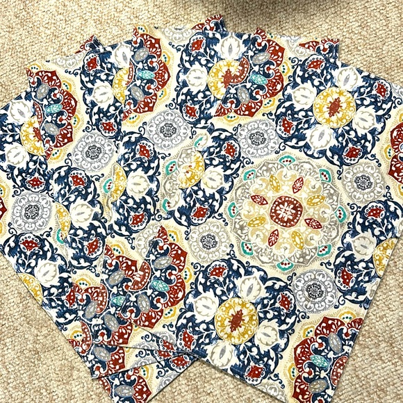 4 pc Painted Spanish Tile Medallion Single Placemats - Picture 5 of 10